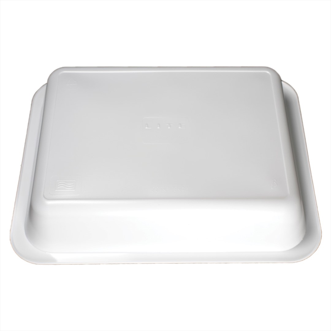 (REUSE) POJEMNIK DO ZGRZEWU NIEDZIELONY B-227x178x50 BIAŁY LITE (32(40)/12/50)