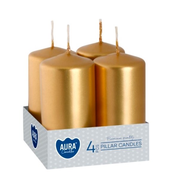 ŚWIECA WALEC ZŁOTY METALIC 40x80 (_/12/4)