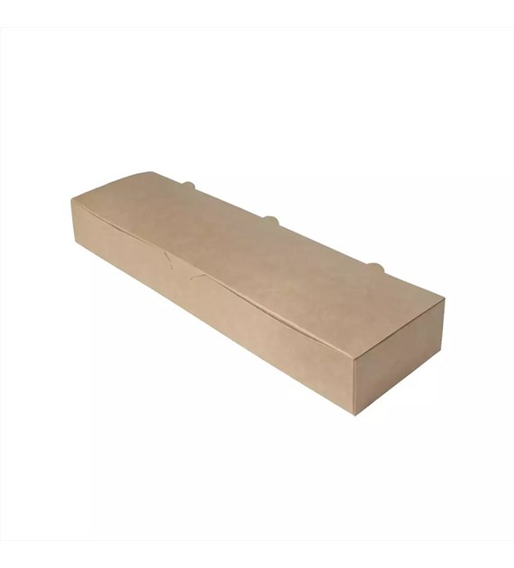 (EKO) PUDEŁKO NA ZAPIEKANKĘ BRĄZOWE 350x95x40mm (_/1/100)