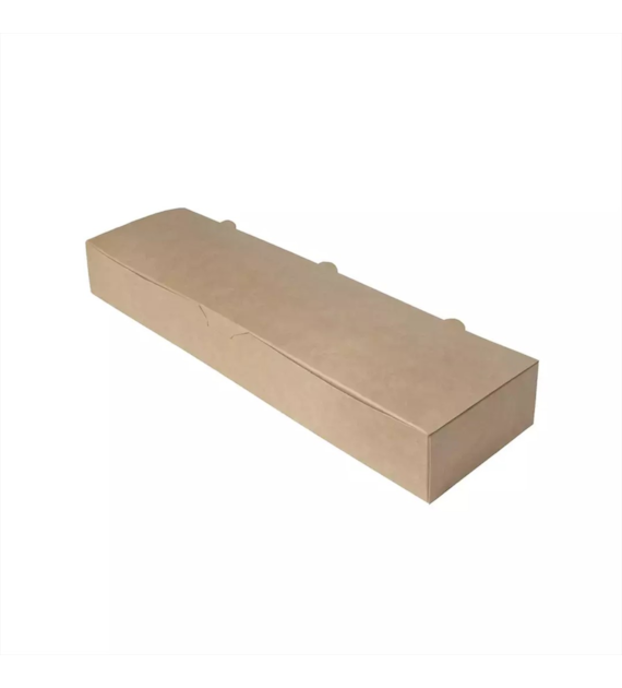 (EKO) PUDEŁKO NA ZAPIEKANKĘ BRĄZOWE 350x95x40mm (_/1/100)