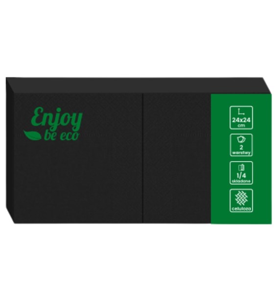 Serwetka 2-W 24x24 CZARNA (_/12/200)