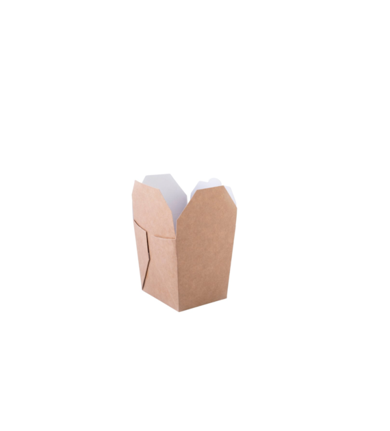 (EKO) ASIA BOX (FOOD BOX / KEBAB BOX) 750ml KRAFT/BIAŁY (24/4/50)