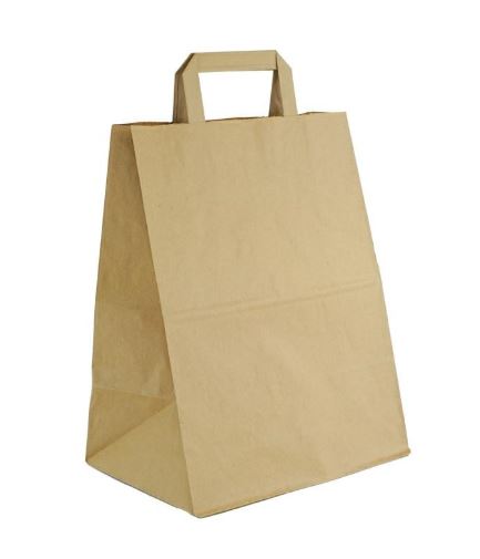 Torba SZARA z uchem płaskim 250x140x300 70g (_/1/50)