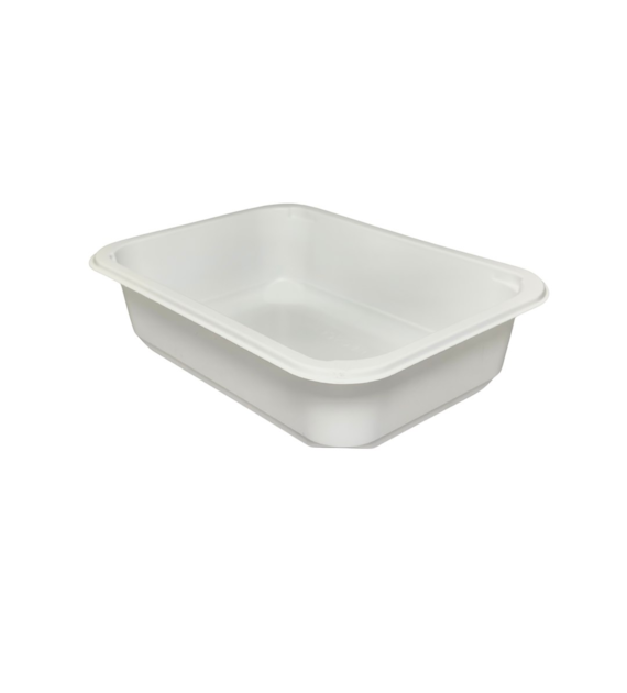 (REUSE) Pojemnik W1/602B 187x137x50 850ml BIAŁY (12/640/1)