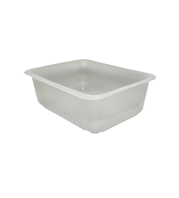 (REUSE) Pojemnik żebrowany W1/623R 227x178x80 2300ml TRANSPARENTNY (16/320/1)