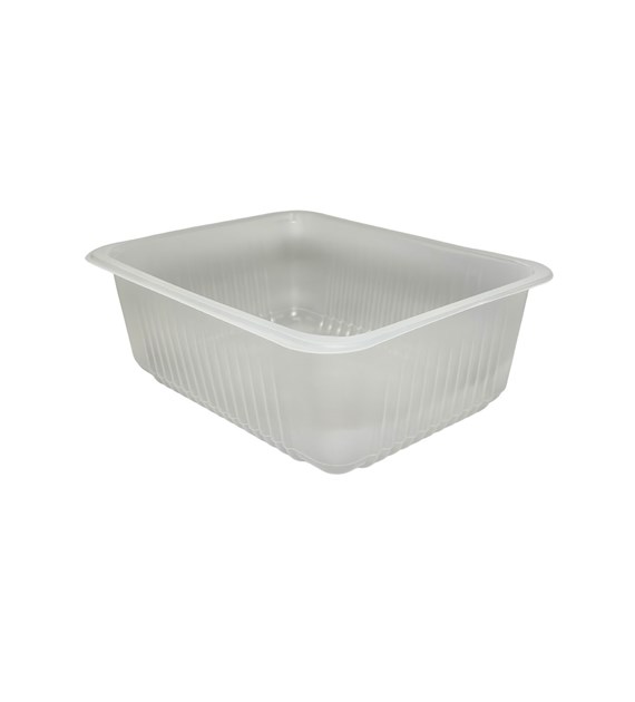 (REUSE) Pojemnik żebrowany W1/623R 227x178x80 2300ml TRANSPARENTNY (16/320/1)