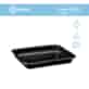 (REUSE) Pojemnik W1/624D 227x178x33 900ml CZARNY (16/1/320)