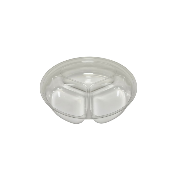 Pojemnik trójdzielny TRANSPARENTNY fi180mm 3x150ml (18/8/50)