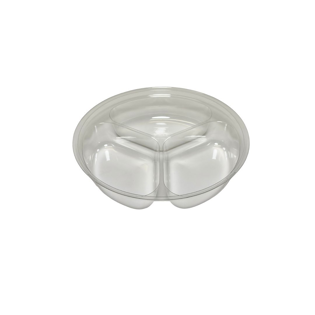 Pojemnik trójdzielny TRANSPARENTNY fi180mm 3x150ml (18/8/50)