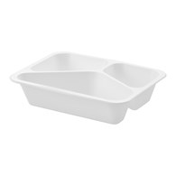 (REUSE) POJEMNIK DO ZGRZEWU TRÓJDZIELNY B-227x178x50 BIAŁY LITE (32(40)/12/50)