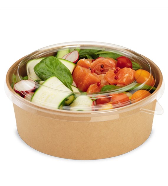 Pojemnik sałatkowy papierowy 850 ml fi185 mm (16/6/50)
