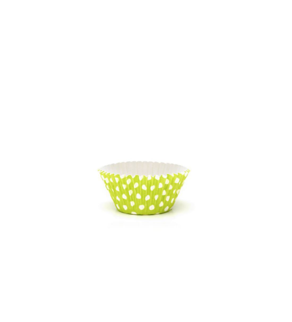 PAPILOTKI POLKA GROSZKI ZIELONA (12szt)