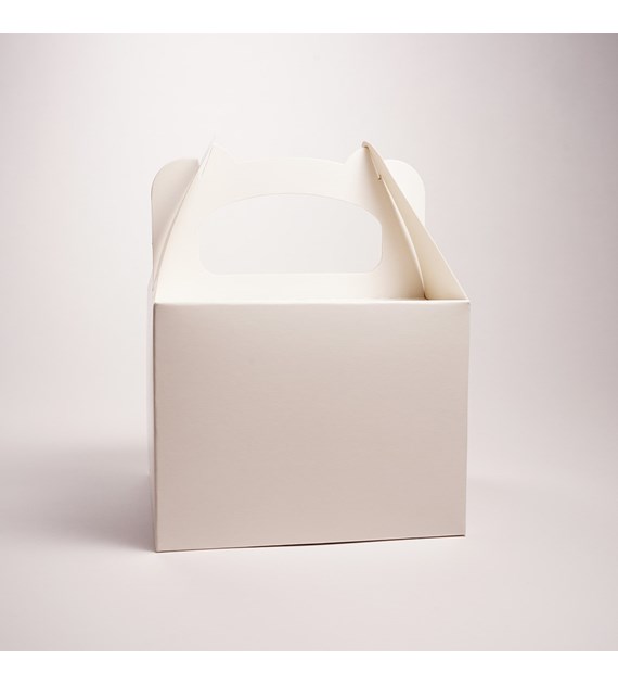 OZDOBNE PUDEŁKO NA CIASTO MAŁE -BIAŁE-