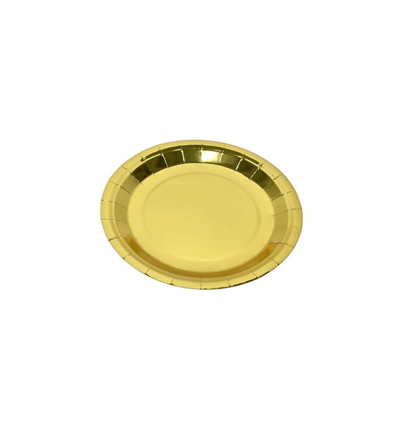 PP TALERZ PAPIEROWY 23cm ZŁOTY (6SZT)