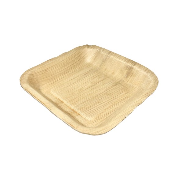 TALERZ Z LIŚCI PALMOWYCH KWADRATOWY 17x17CM (25szt)