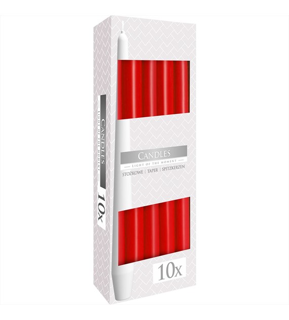 ŚWIECA STOŻEK CZERWONA (_/12/10)