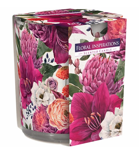 BISPOL świeca zapachowa w szkle  KWIATOWE INSPIRACJE  (_/6/1)