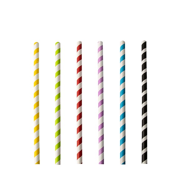SŁOMKA PAPIEROWA MIX KOLOR 8mm 19,7cm (_/45/100)