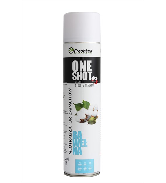 FRESHTEK ONE SHOT Neutralizator zapachów BAWEŁNA 600ml (_/12/1)