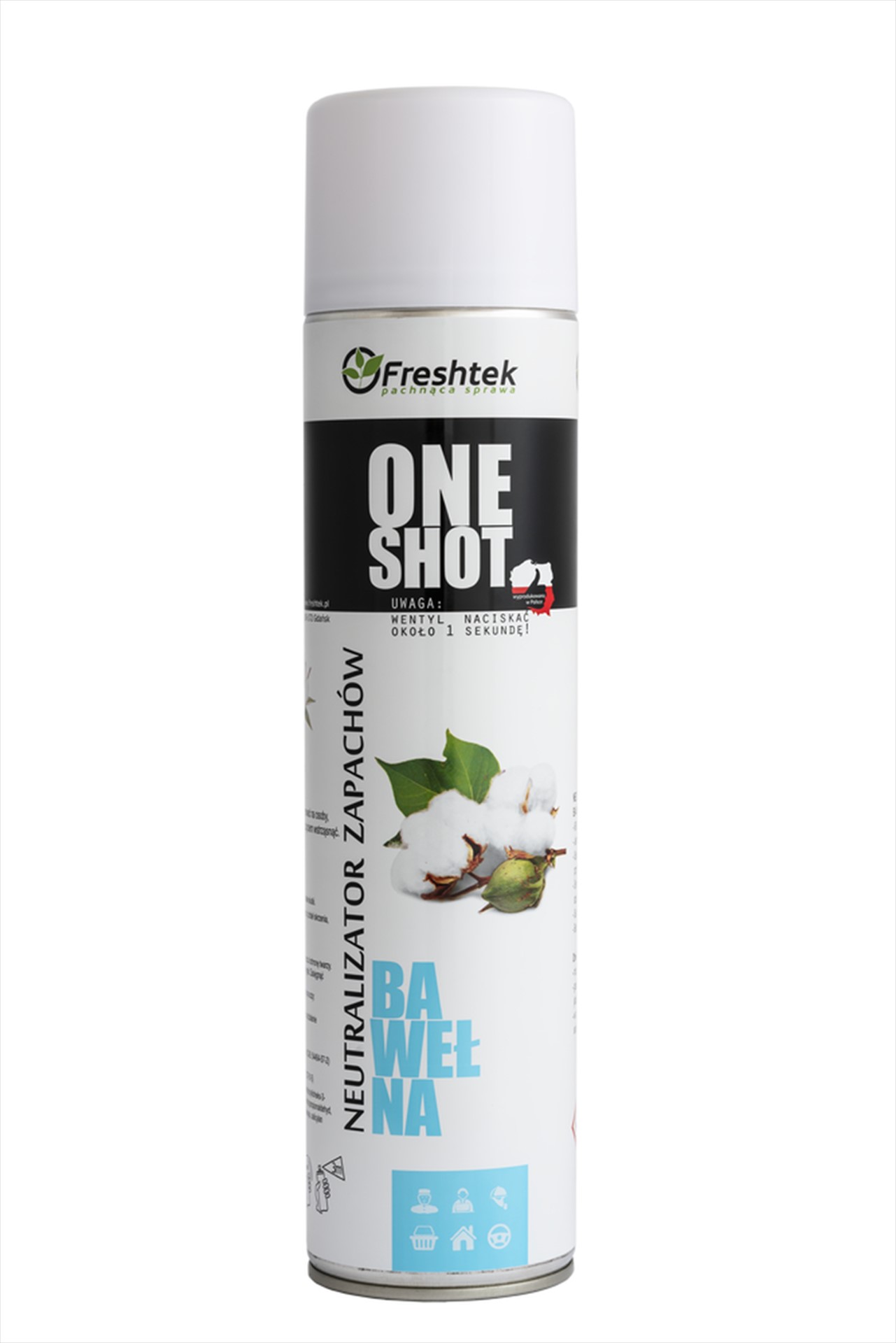 FRESHTEK ONE SHOT Neutralizator zapachów BAWEŁNA 600ml (_/12/1)