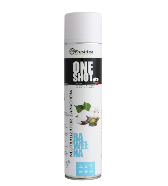 FRESHTEK ONE SHOT Neutralizator zapachów BAWEŁNA 600ml (_/12/1)