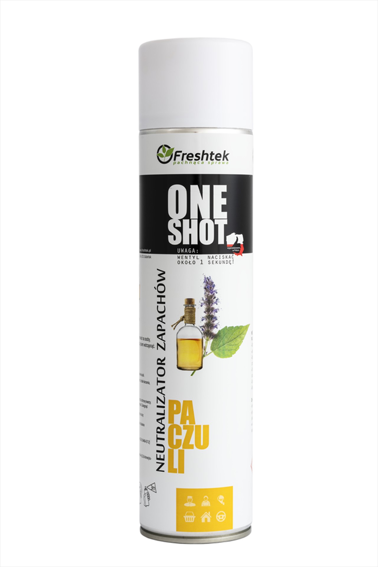 FRESHTEK ONE SHOT Neutralizator zapachów PACZULI 600ml (_/12/1)