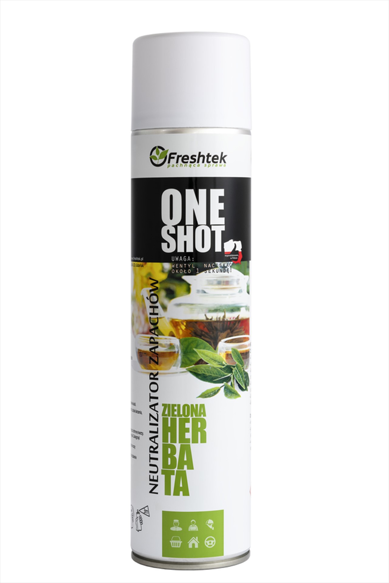 FRESHTEK ONE SHOT Neutralizator zapachów ZIELONA HERBATA 600ml (_/12/1)