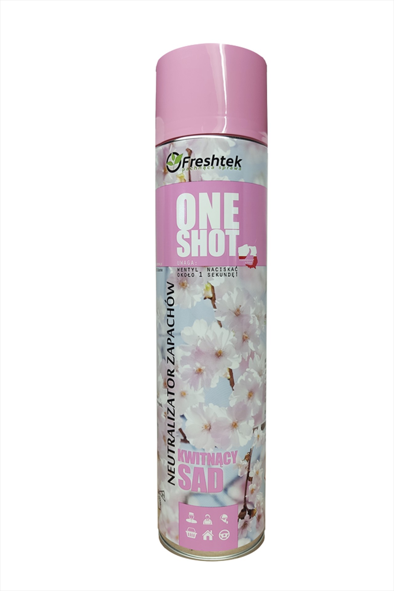 FRESHTEK ONE SHOT Neutralizator zapachów KWITNĄCY SAD 600ml (_/12/1)
