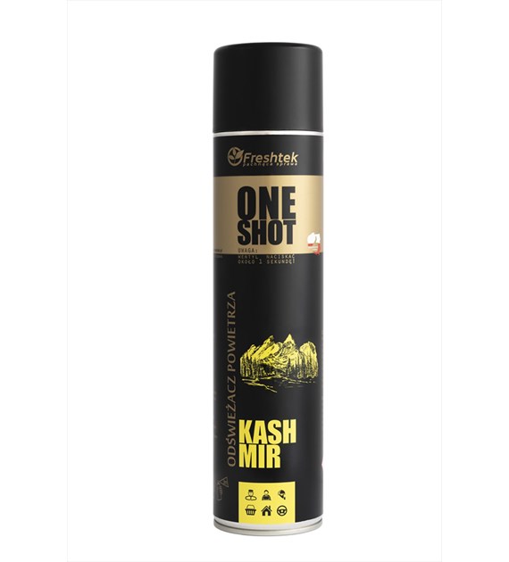 FRESHTEK ONE SHOT Odświeżacz powietrza KASZMIR Premium Line 600ml (_/12/1)