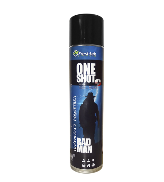 FRESHTEK ONE SHOT Odświeżacz powietrza BAD MAN Premium Line 600ml (_/12/1)