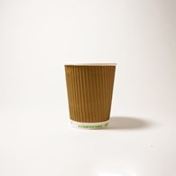 Kubek papierowy PLASTIC FREE 250ml KRAFT 3W (26/20/25)