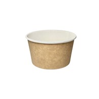 (SUP) Pojemnik okrągły papierowy Eat&Go KRAFT/BIAŁY 115mm 375ml (28/10/50)