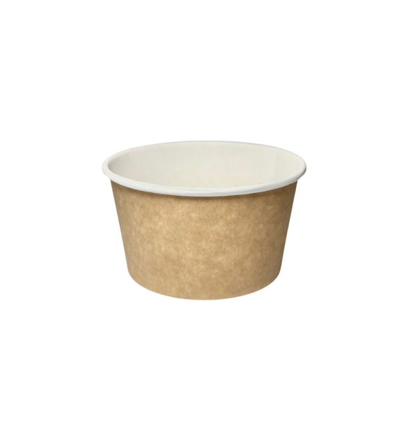 (SUP) Eat&Go Pojemnik okrągły papierowy KRAFT/BIAŁY 115mm 375ml (28/10/50)