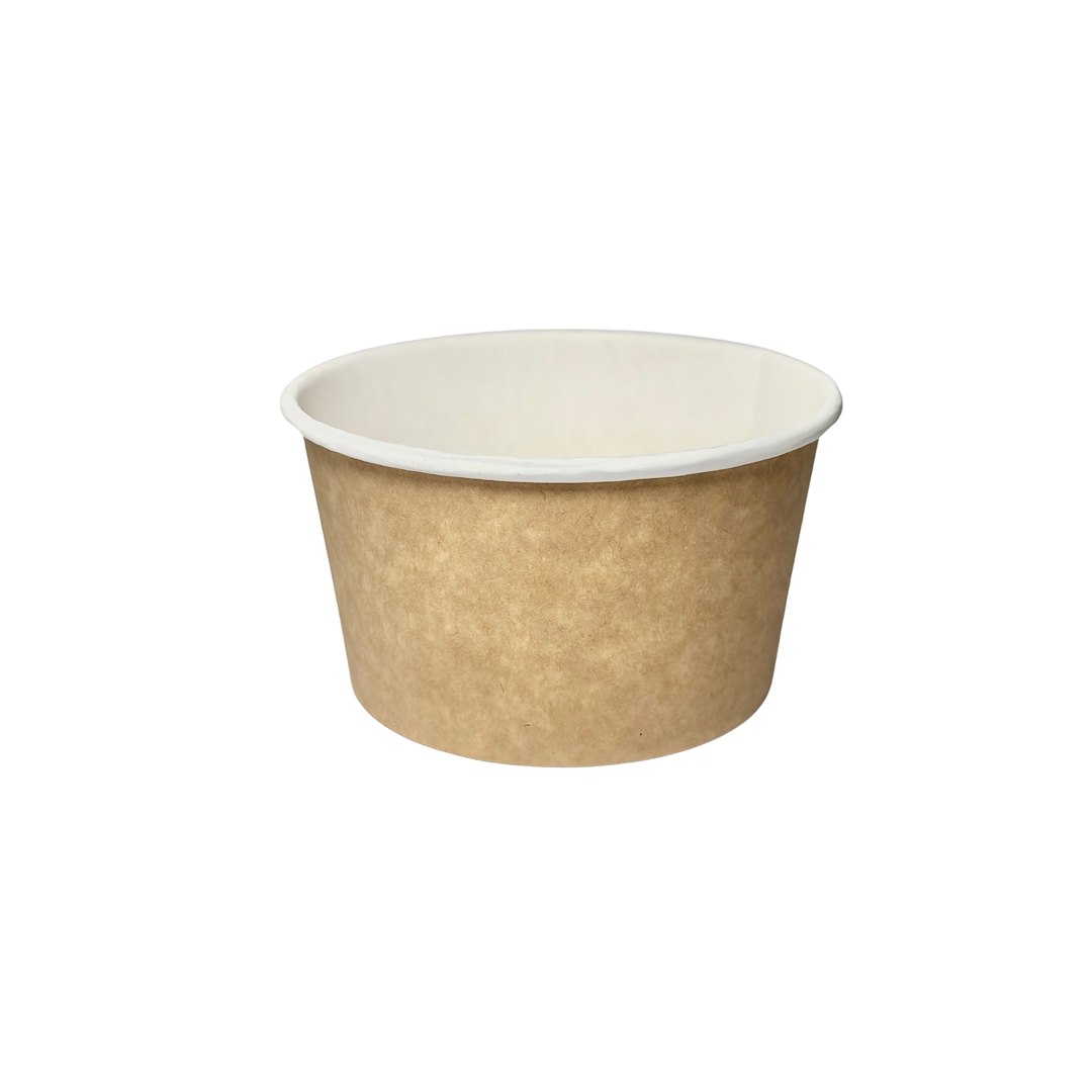 (SUP) Pojemnik okrągły papierowy Eat&Go KRAFT/BIAŁY 115mm 375ml (28/10/50)