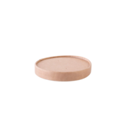 Pokrywka do pojemnika okrągłęgo papierowa Eat&Go KRAFT/BIAŁY 115mm (20/10/50)