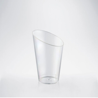 (REUSE) FINGERFOOD Kubek BAMBOO transparentny 75ml PS (90/20/24)