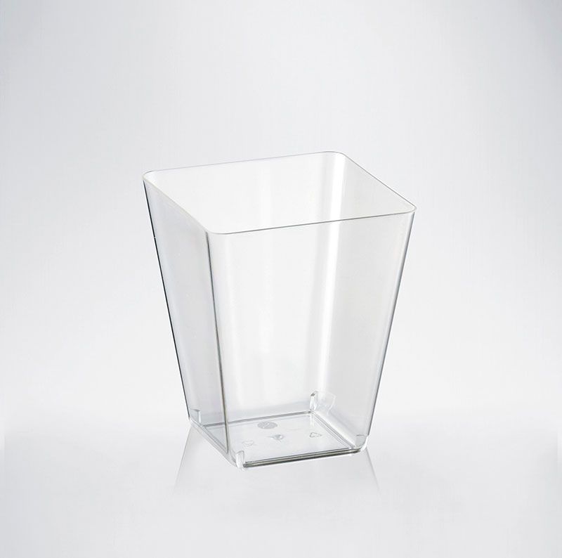 (REUSE) FINGERFOOD Pojemnik SPACE3 transparentny 150ml PS (96/20/24)