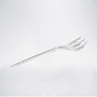 (REUSE) FINGERFOOD Widelec mini transparentny 10cm PS (120/20/100)