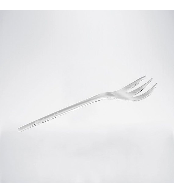 (REUSE) FINGERFOOD Widelec mini transparentny 10cm PS (120/20/100)