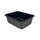 (REUSE) Pojemnik żebrowany W1/623RD 227x178x80 2300ml CZARNY (16/320/1)
