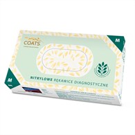 COAST Rękawiczki nitrylowe bezpudrowe pokrywane koloidem mączki owsianej M (_/10/100)