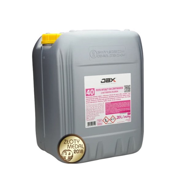 JAX PROFESSIONAL PŁYN MYJĄCY DO ZMYWAREK Z AKTYWNYM CHLOREM 20L (24/1/1)