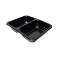 (REUSE) Pojemnik do zgrzewu dwudzielny BS-227x178x50 czarny (_/8/50)