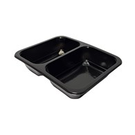 (REUSE) Pojemnik do zgrzewu dwudzielny BS-227x178x50 czarny (_/8/50)