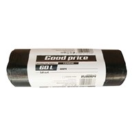 Good Price Worki na śmieci HDPE czarne 60L (58x70) (64/36/50)