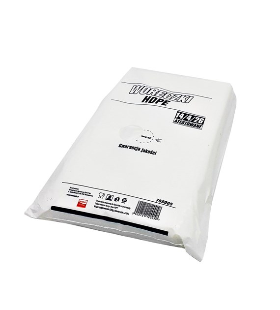 Woreczki HDPE 14/4/26 6mic (100/10/800)