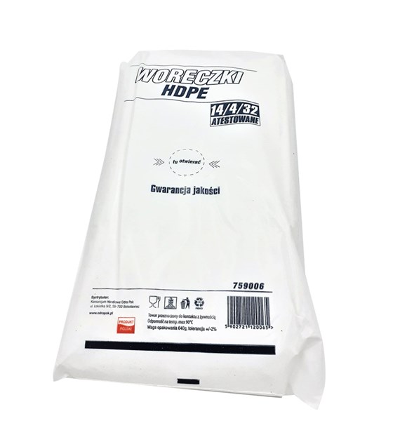 Woreczki HDPE 14/4/32 6mic (90/10/800)