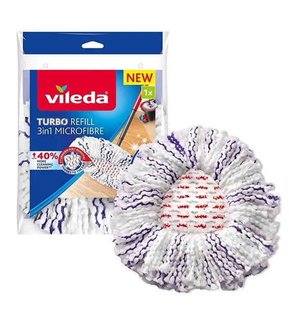 VILEDA Turbo Refill 3w1 microfibre wkład do mopa obrotowego (144/5/1)