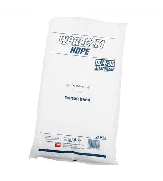 Woreczki HDPE 18/4/35 6mic (54/10/800)