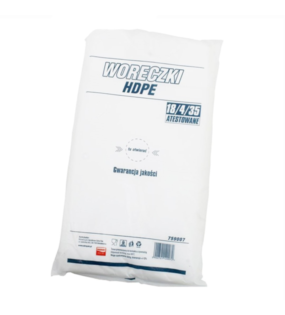 Woreczki HDPE 18/4/35 6mic (54/10/800)